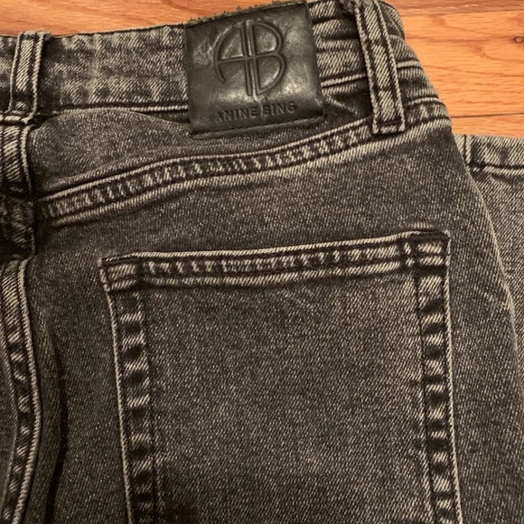 Anine Bing Frida Jeans Size 26 Charcoal Gray - Picture 6 of 7